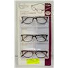 Image 1 : FOSTER GRANT LADIES READING GLASSES 3 PACK +1.50