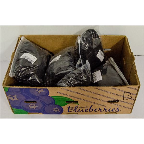 9 PACKS OF BLACK MASKS