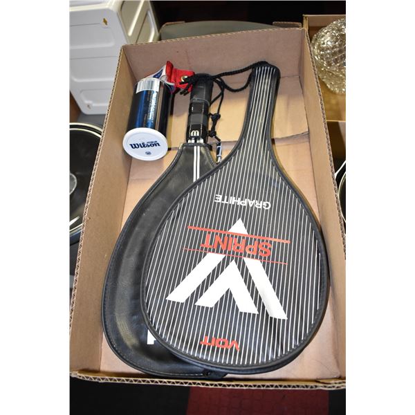 BOX WITH 2 RACKET BALL RACKETS - 1 SPRINT