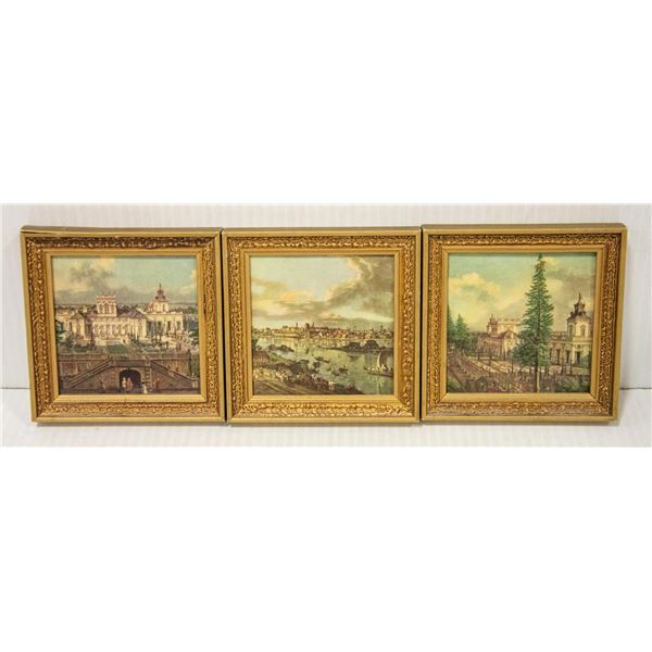 ANTIQUE 3 MINATURE OIL