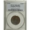 1773 1/2P Virginia Halfpenny, Period MS64 Brown