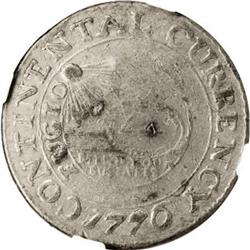 1776 $1 Continental Dollar, CURRENCY, Pewter