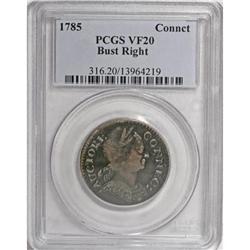 1785 Connecticut Copper, Bust Right VF20 PCGS