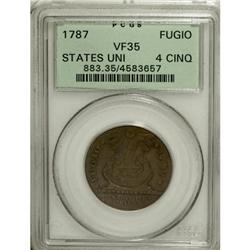 1787 1C Fugio Cent, STATES UNITED, Cinquefoils