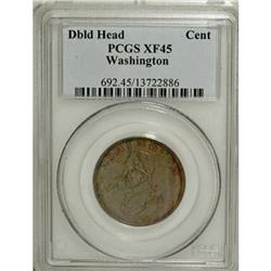 Undated 1C Washington Double Head Cent XF45