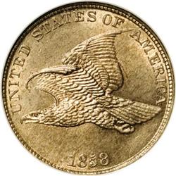1858 1C Large Letters MS65 NGC