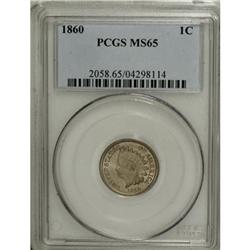1860 1C MS65 PCGS