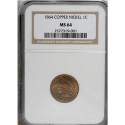 1864 1C Copper-Nickel MS64 NGC