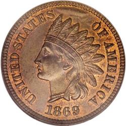 1869 1C MS66 Brown NGC