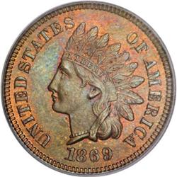1869 1C MS66 Brown PCGS