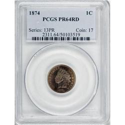 1874 1C PR64 Red PCGS