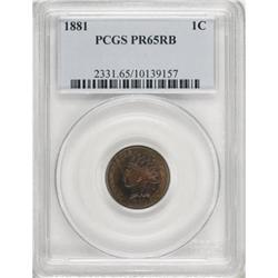 1881 1C PR65 Red and Brown PCGS