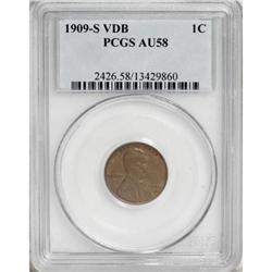 1909-S VDB 1C AU58 PCGS