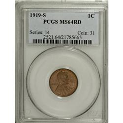 1919-S 1C MS64 Red PCGS