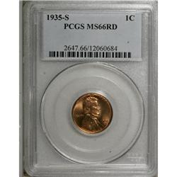 1935-S 1C MS66 Red PCGS