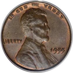 1955 1C Doubled Die Obverse MS63 Brown PCGS