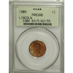 1909 1C PR63 Red and Brown PCGS