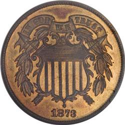 1873 2C Closed 3 PR66 Red and Brown NGC
