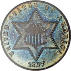 1867 3CS PR66 PCGS