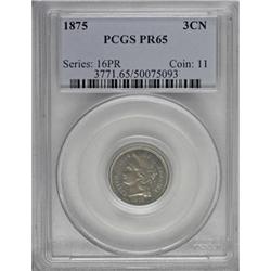 1875 3CN PR65 PCGS