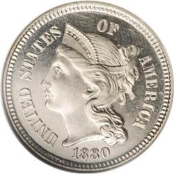 1880 3CN PR67 Cameo NGC