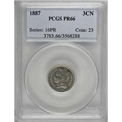 1887 3CN PR66 PCGS