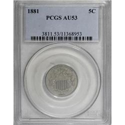 1881 5C AU53 PCGS