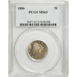 1886 5C MS63 PCGS