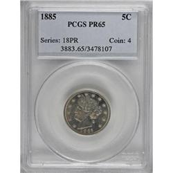1885 5C PR65 PCGS