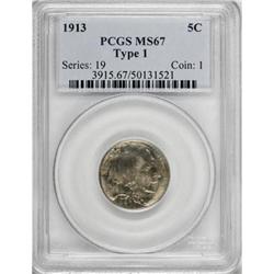 1913 5C Type One MS67 PCGS