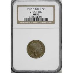 1913-D 5C Type One AU50 NGC