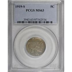 1919-S 5C MS63 PCGS