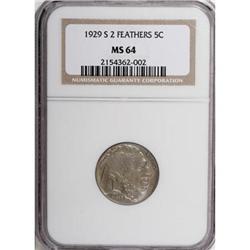 1929-S 5C MS64 NGC
