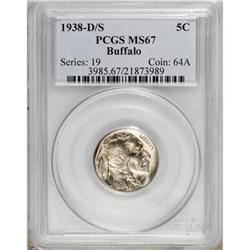 1938-D/S 5C MS67 PCGS