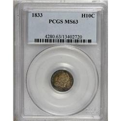 1833 H10C MS63 PCGS