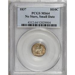 1837 H10C Small Date (Flat Top 1) MS64 PCGS