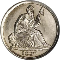 1837 H10C Large Date (Curl Top 1) MS66 NGC