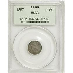 1867 H10C MS63 PCGS