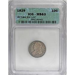 1829 10C Small 10C MS63 ICG