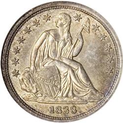 1838 10C Large Stars MS65 NGC