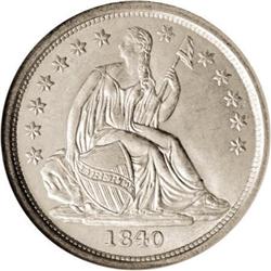 1840 10C No Drapery MS66 NGC