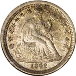 1842-O 10C MS63 NGC