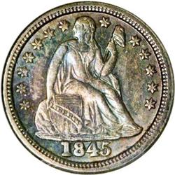 1845 10C MS65 NGC
