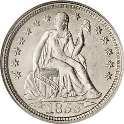 1855 10C Arrows MS65 NGC