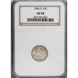 1856-O 10C AU58 NGC