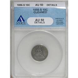 1856-S 10C AU50 ANACS