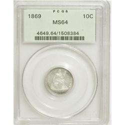 1869 10C MS64 PCGS