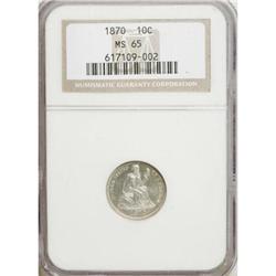 1870 10C MS65 NGC