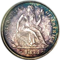 1873-S 10C Arrows MS64 NGC