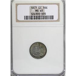 1877-CC 10C MS65 NGC